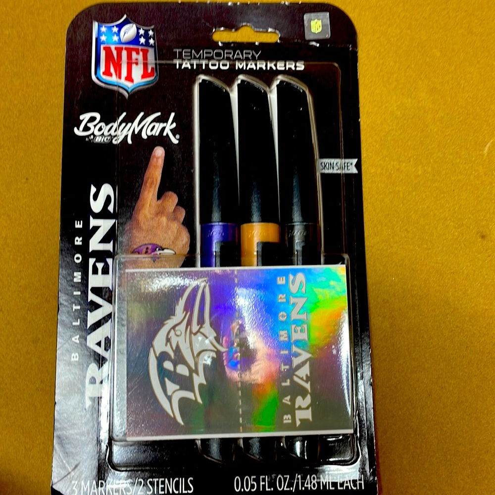 NFL Baltimore ravens temporary tattoo by Body Mark